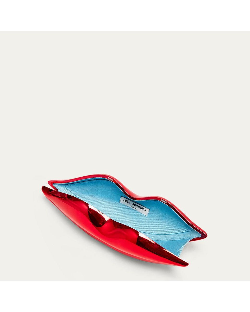 Lulu Guinness Red Surrealist Lips Clutch