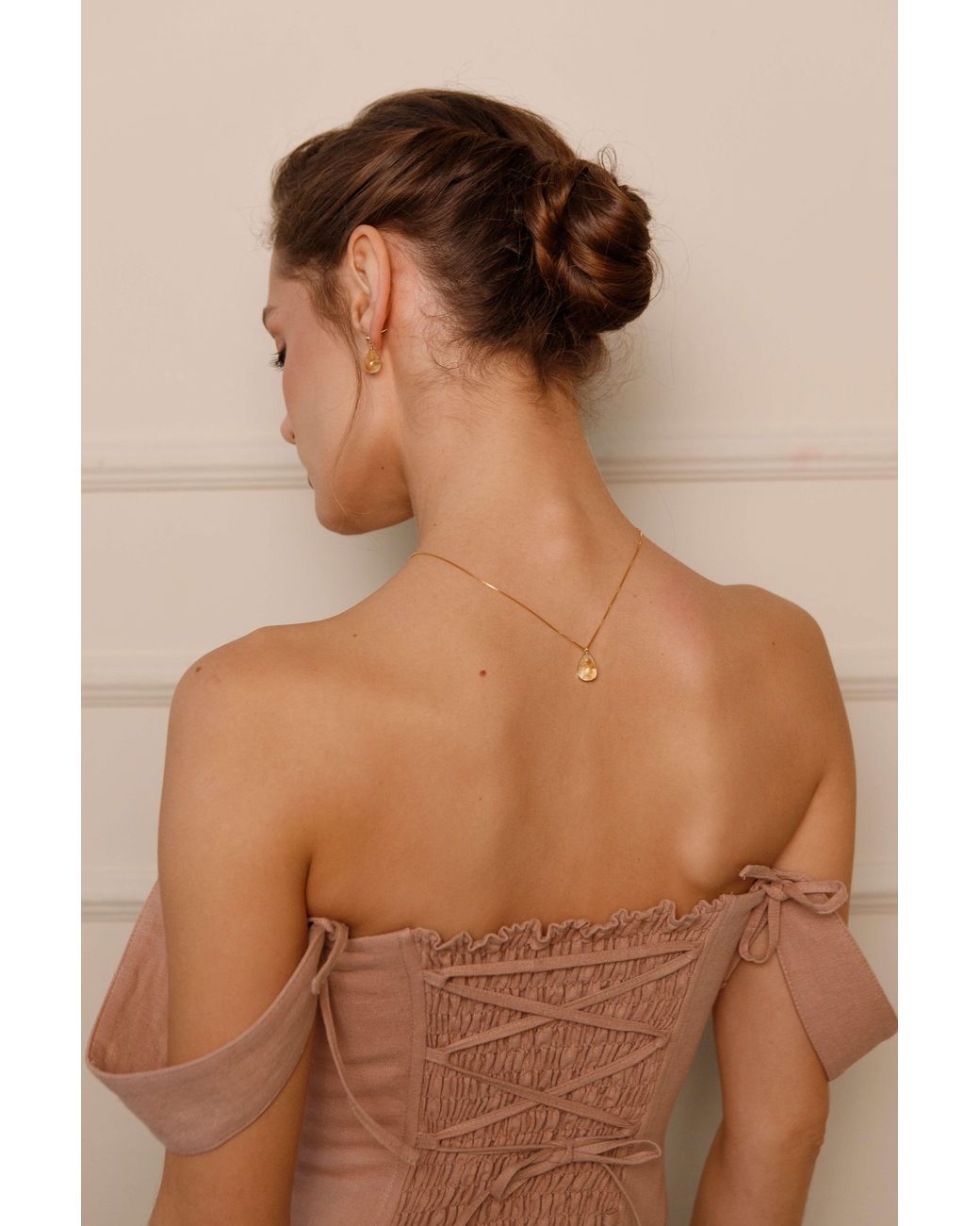 Katy Faye Metallic November Citrine Earrings