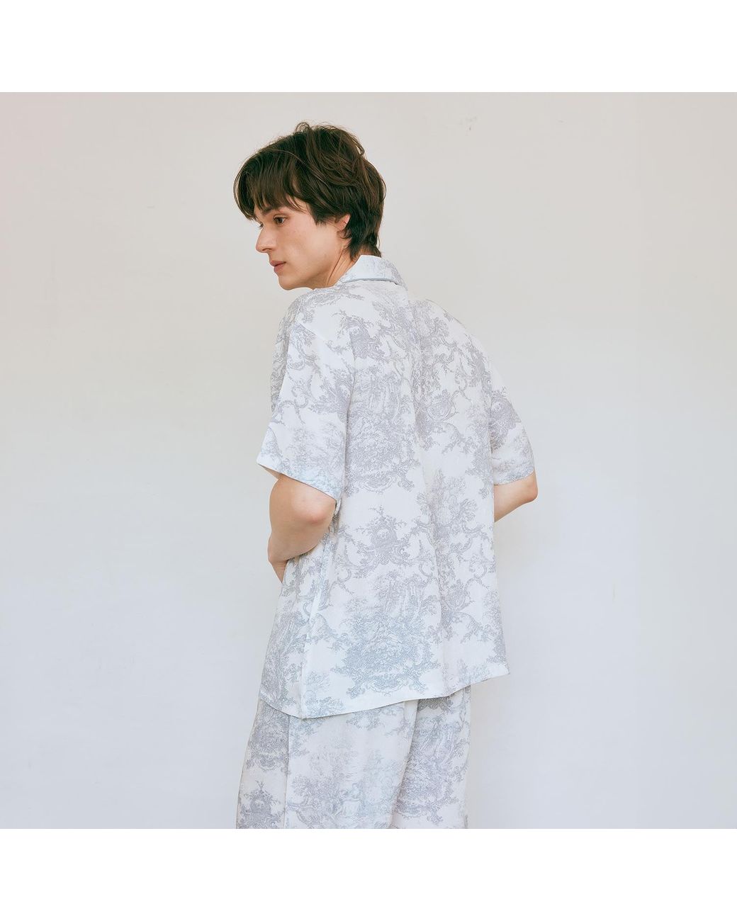 Luna Luz White French Toile Bamboo Rayon Pyjama Set –