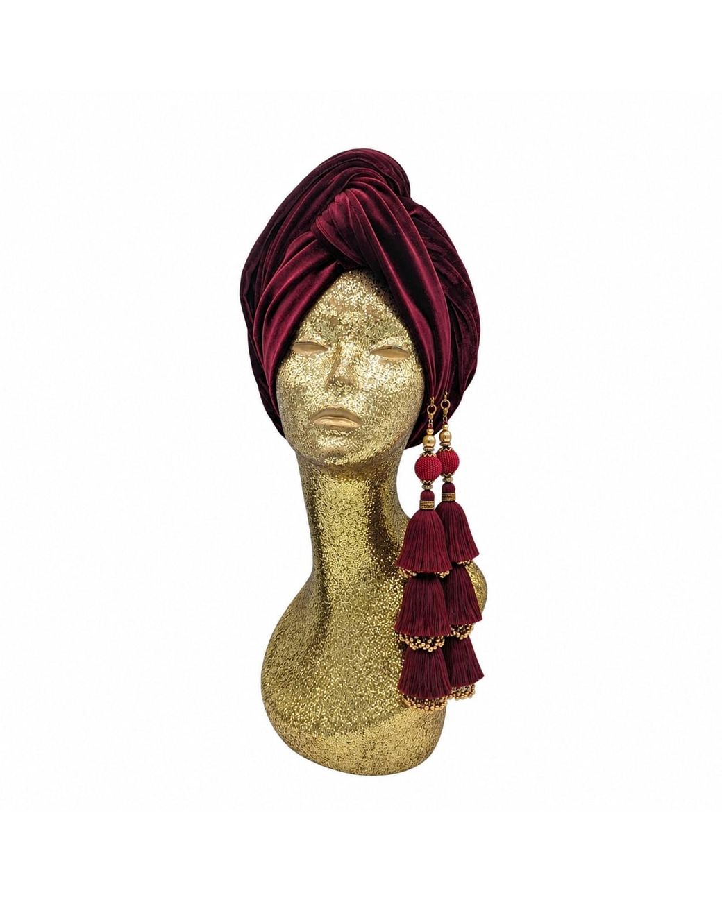 Julia Clancey Red Malbec Luxe Dorado Turban