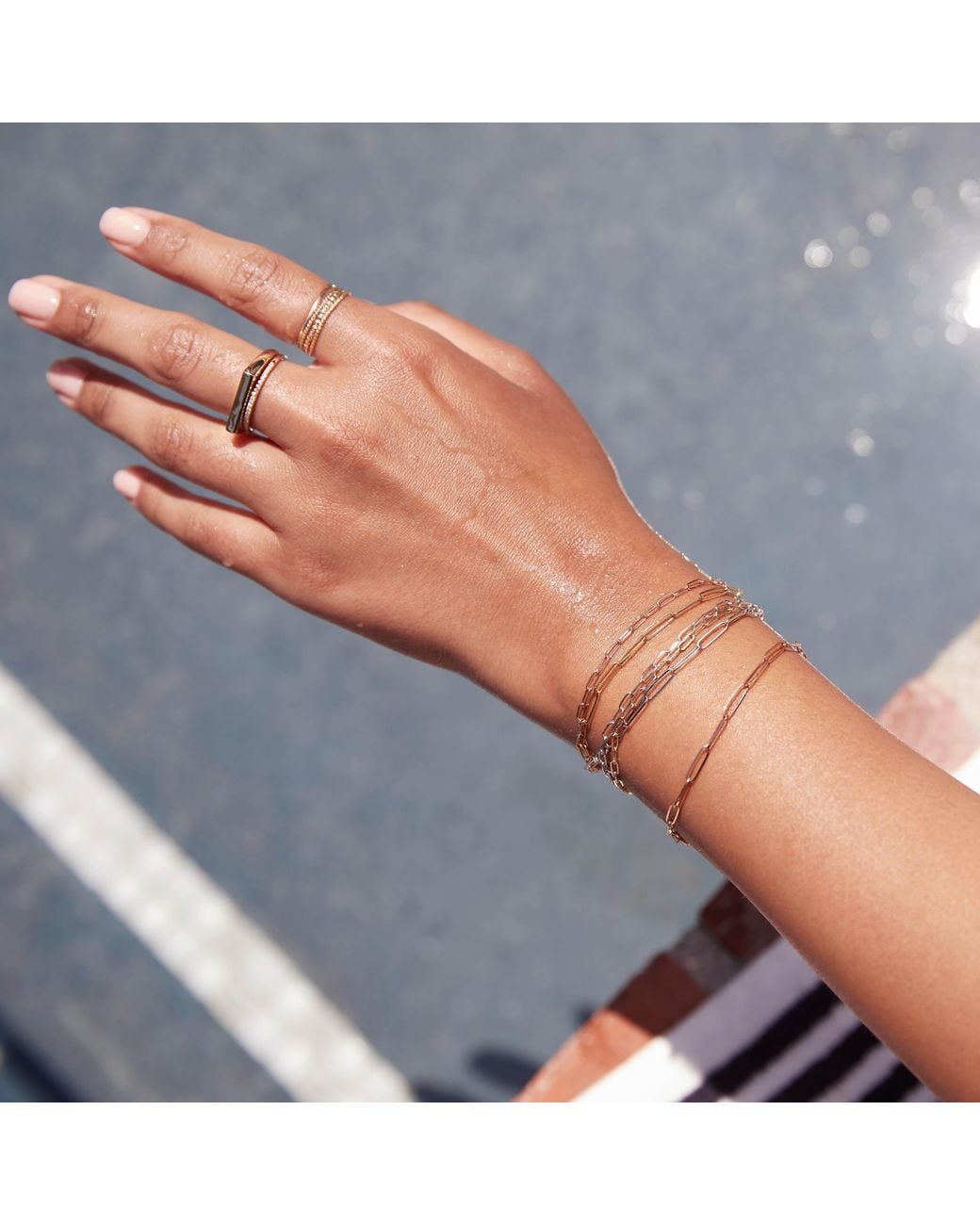 Maya Brenner Metallic Element Short Link Bracelet