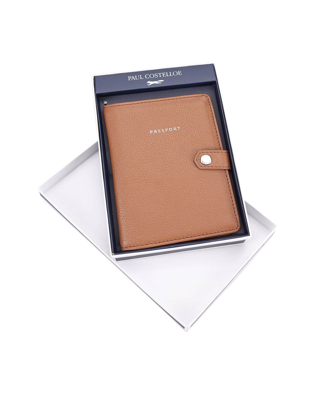 Paul Costelloe Blue Tuira Leather Passport Holder for men