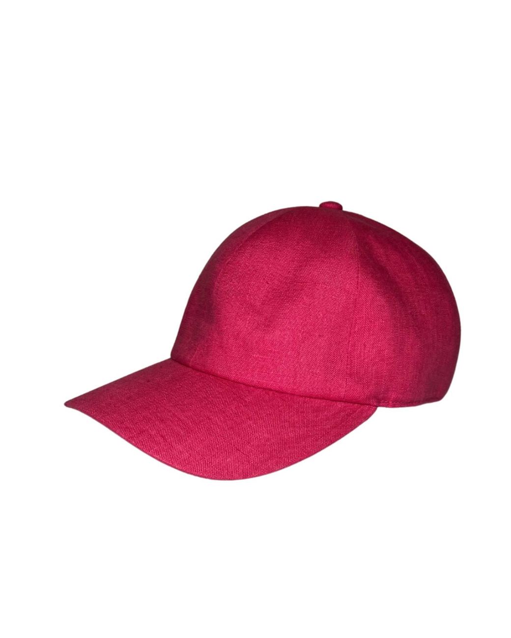 Cachemio Red Minimalist Linen Baseball Cap