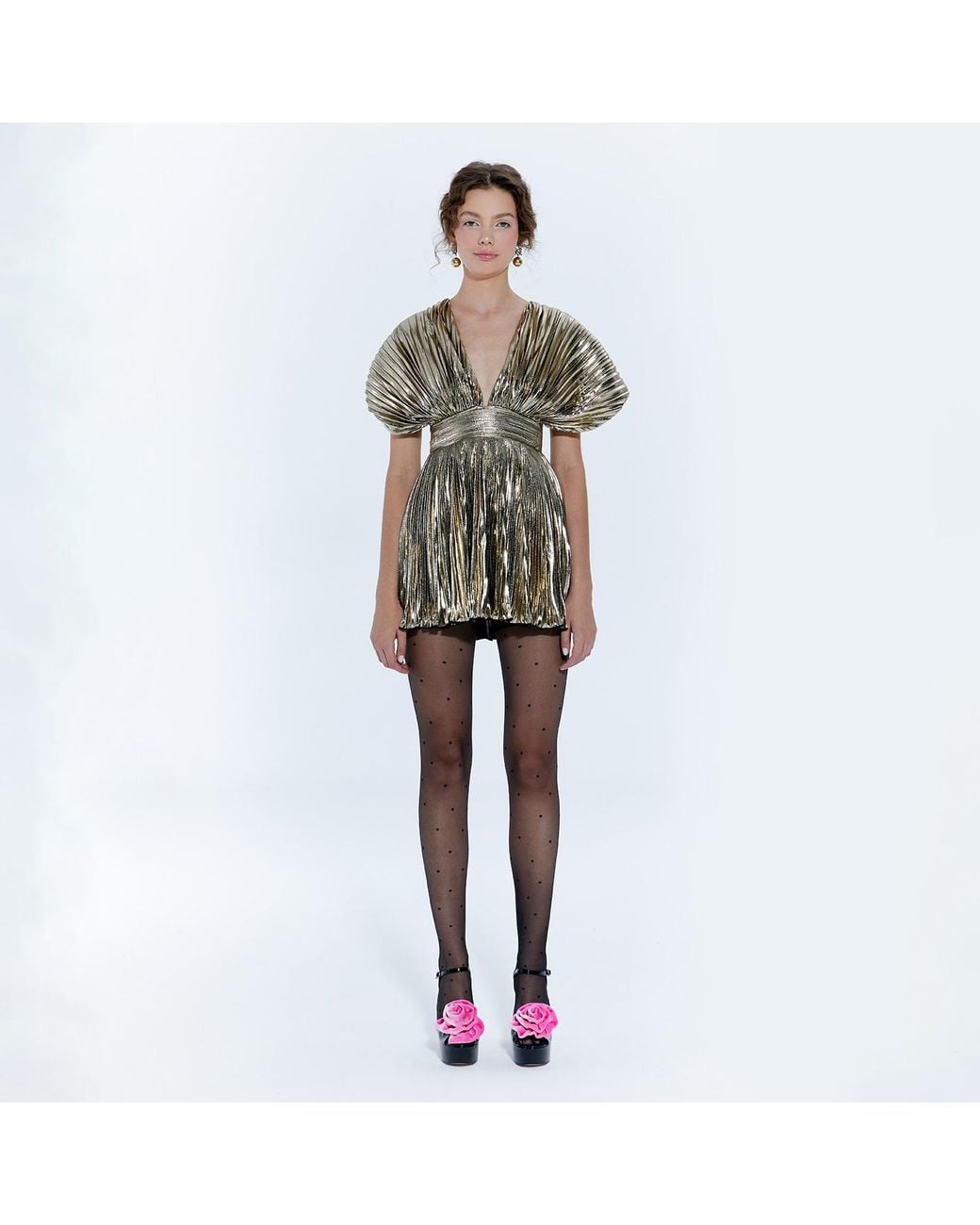 Nur Karaata Green Eden Mini Dress