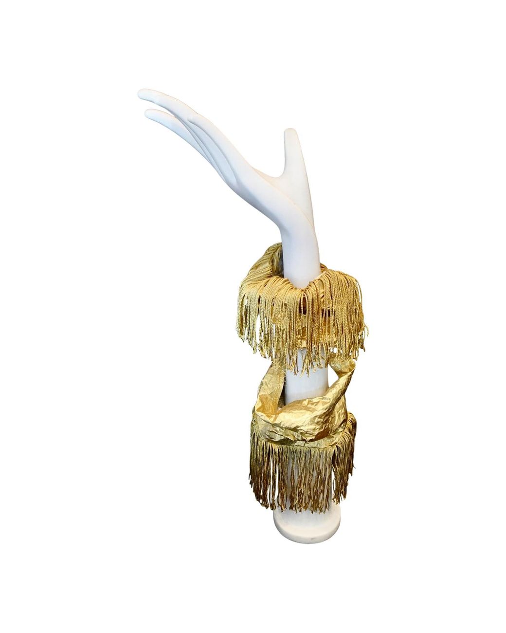 Romer Millinery Metallic Morphy Moldable Silk Cuff & Fringe Set Of Two