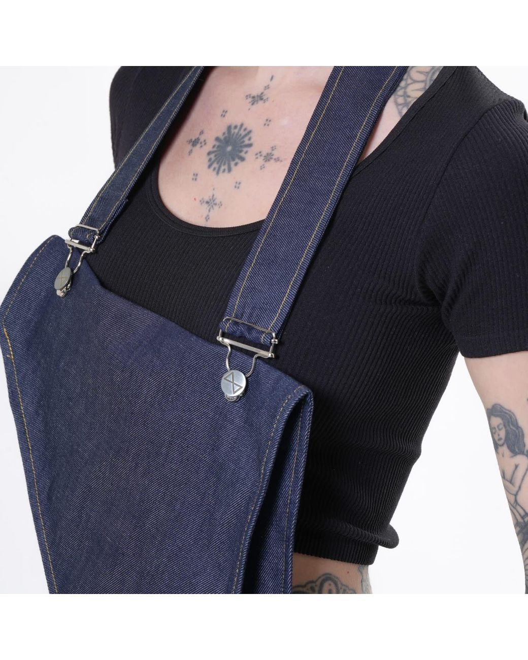 Metamorph Blue Avant-Garde Denim Pinafore Dress