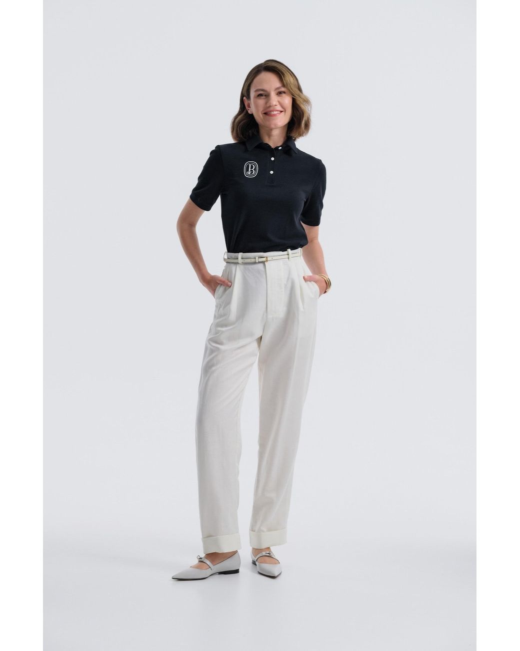 Baltér White Heathrow Club Tailored Pants