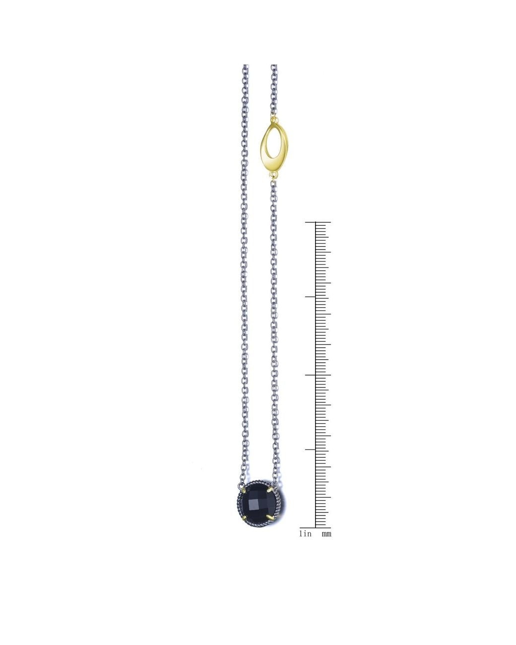 Genevive Jewelry Metallic Sterling Large Cubic Zirconia Necklace