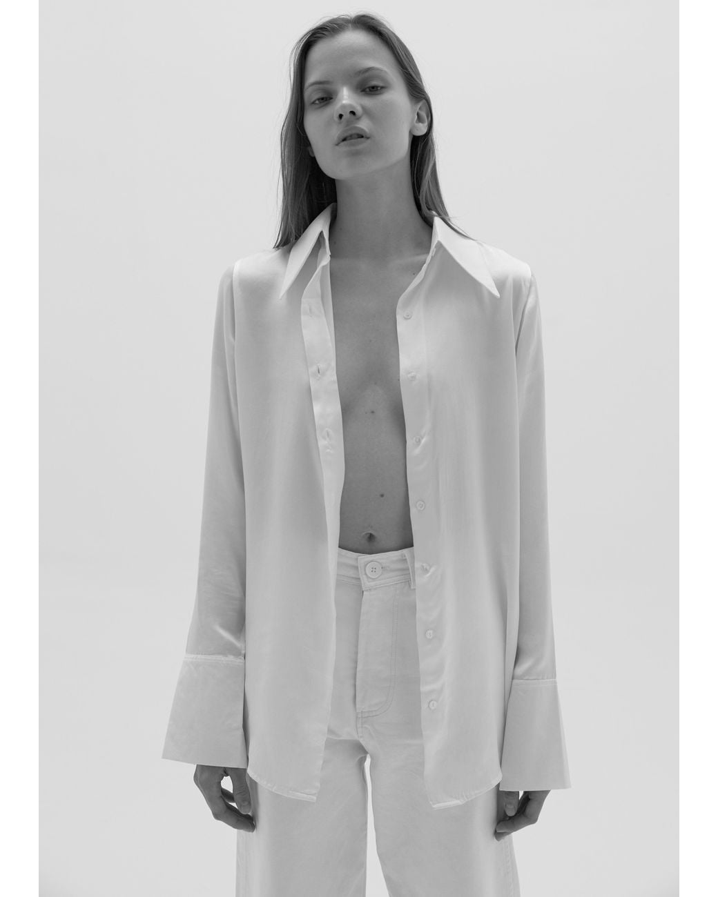 Nike White The Silk Blouse