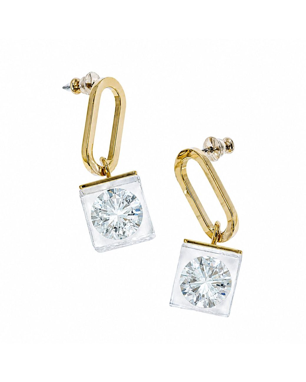 Iostudio Metallic Sparkle Oval Earring