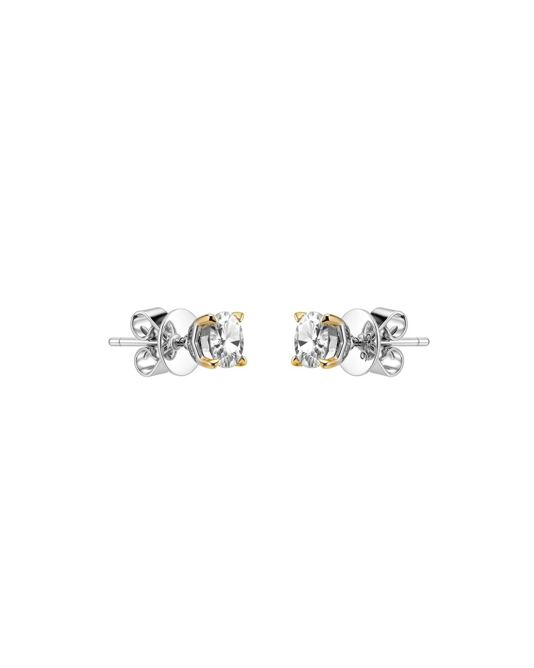Arte Madrid Metallic Simple Two-Way Floral Stud Earrings