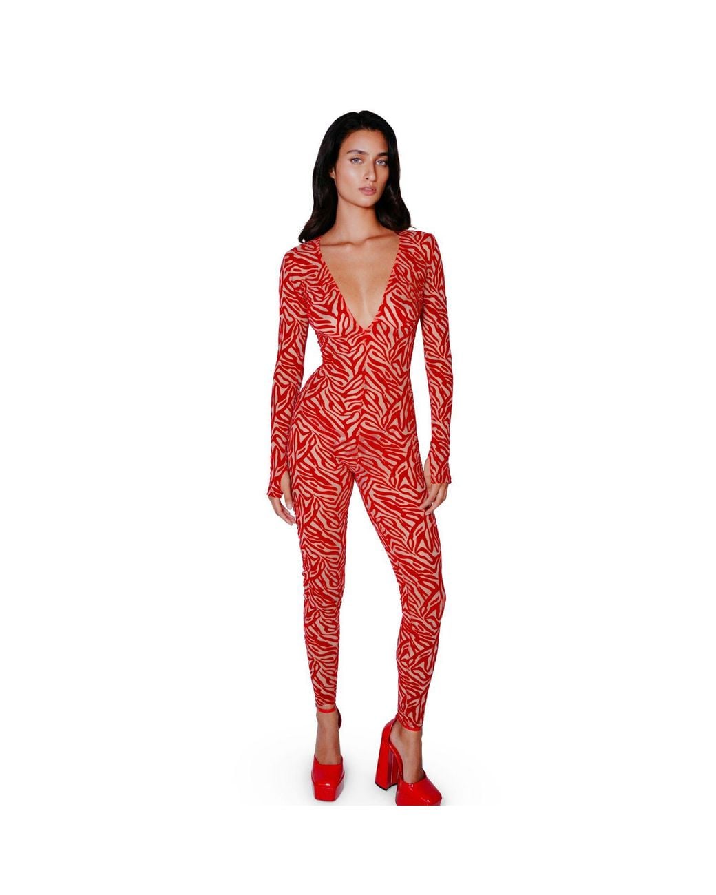Perilla Lingerie Red Kendall Jumpsuit Long