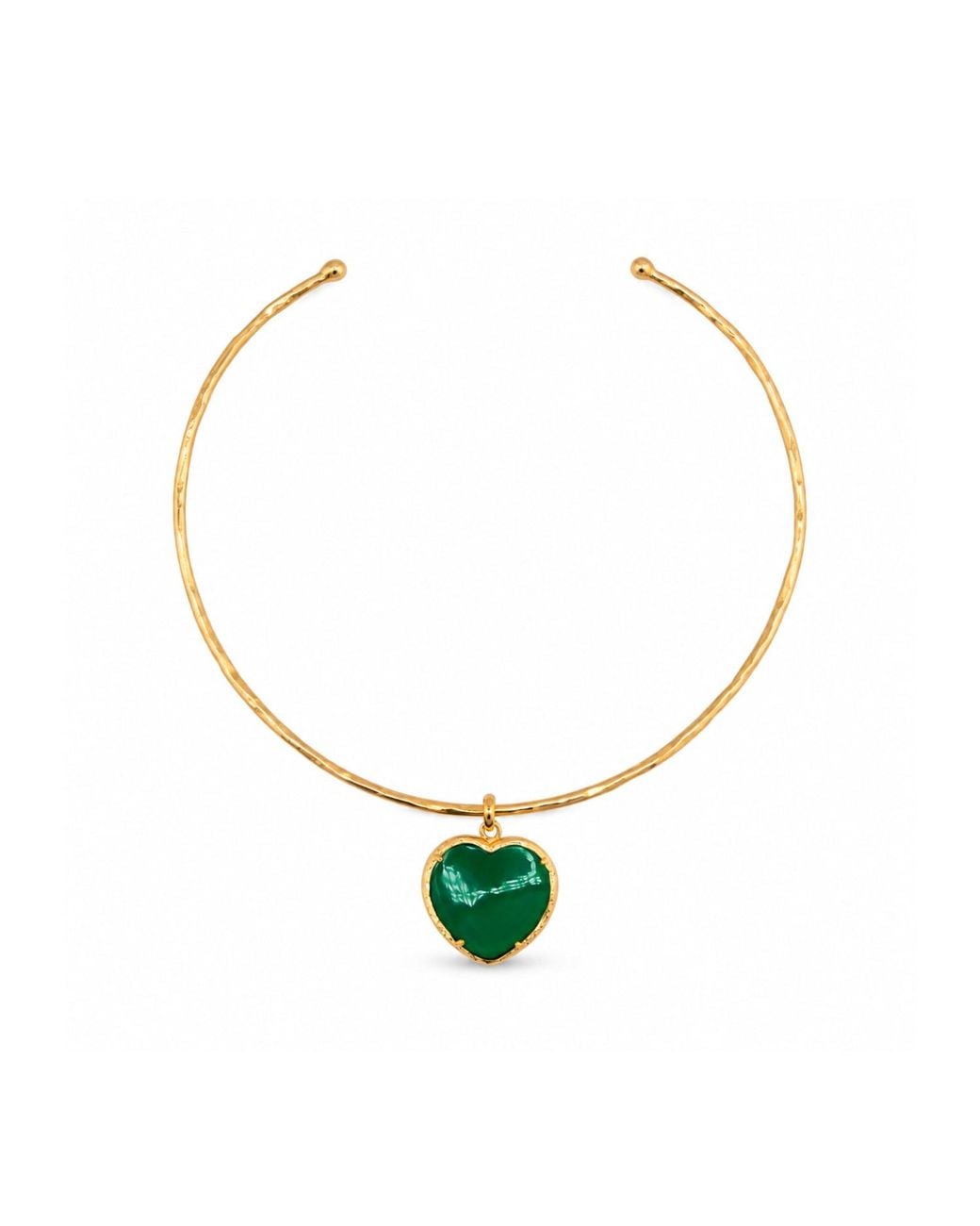 Lalinde Metallic Chalcedony Stone Choker