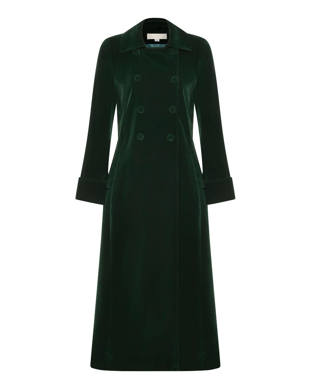 Guinea London Green Long Velvet Coat