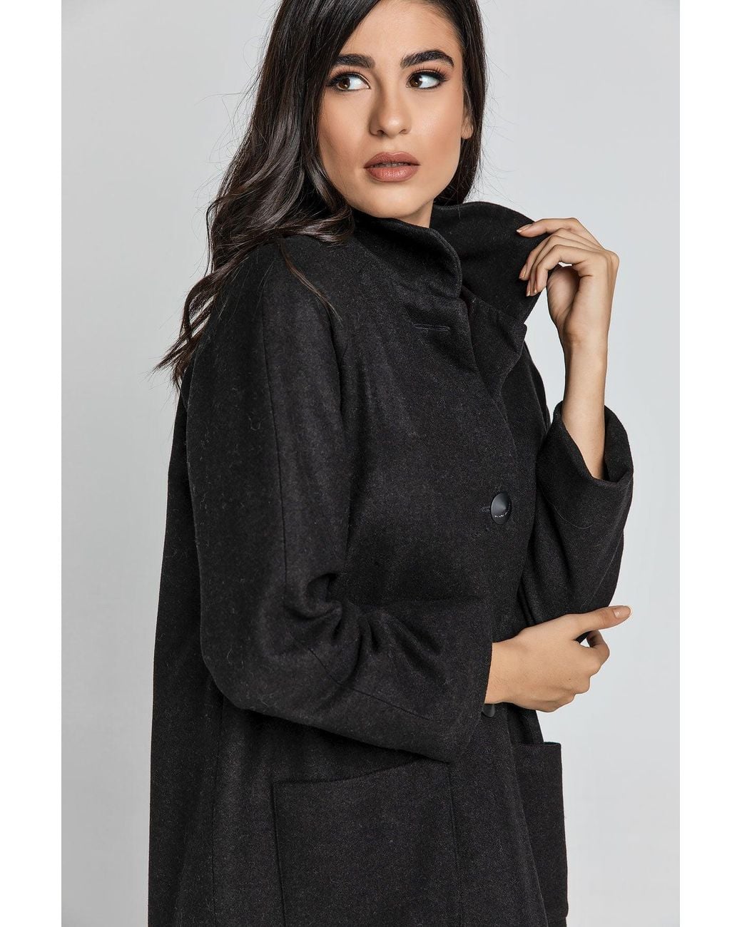 Conquista Black Blend Coat By