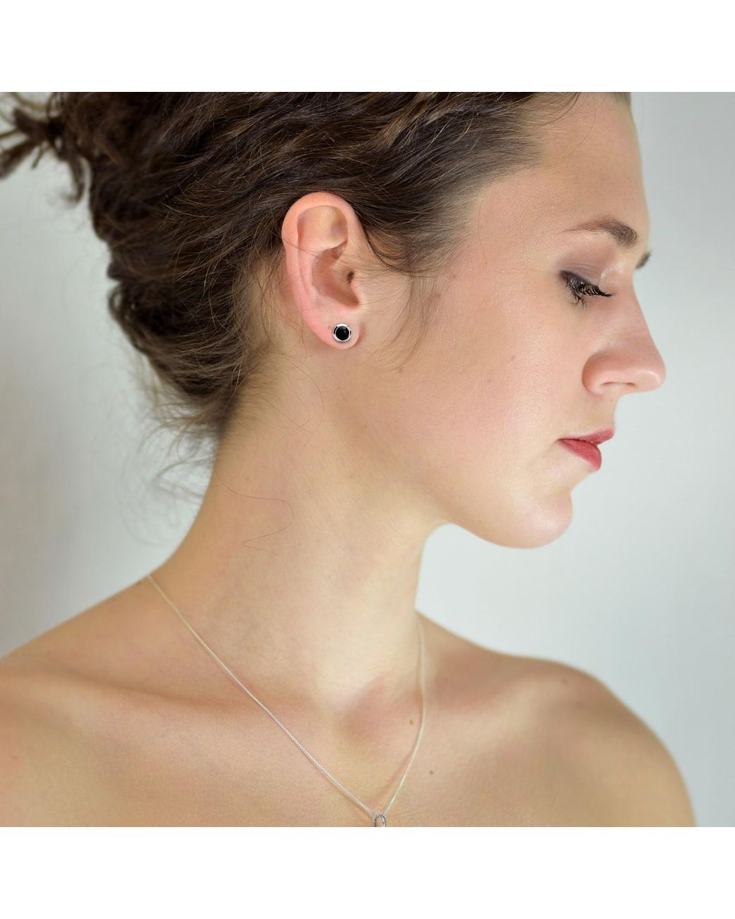 The Jewellery Store London Black Round Onyx Studs