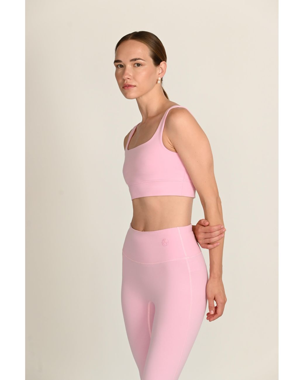The Koozy Pink Daru High Waist Cropped Leggings
