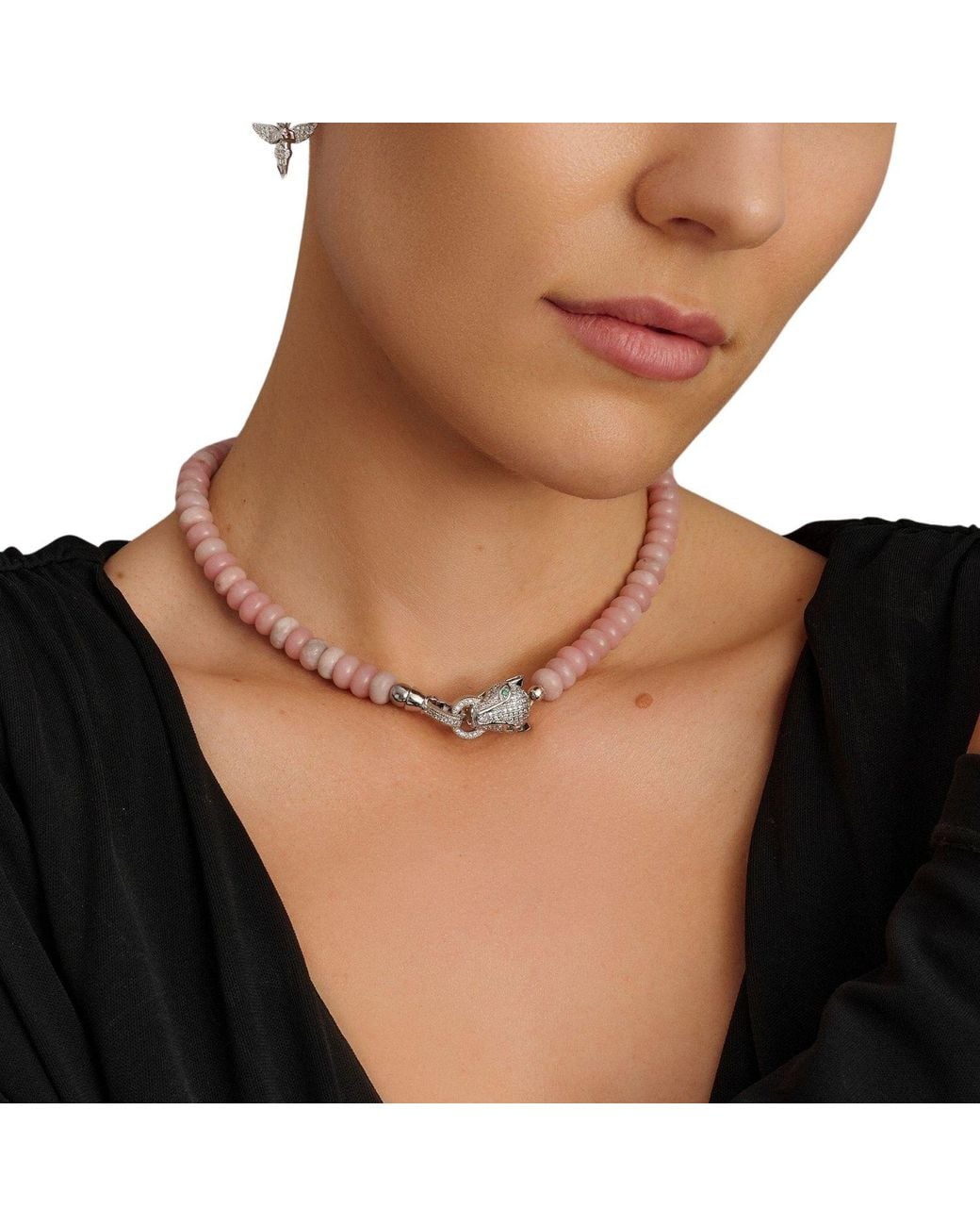 Nialaya Red Opal Choker With Panther Head