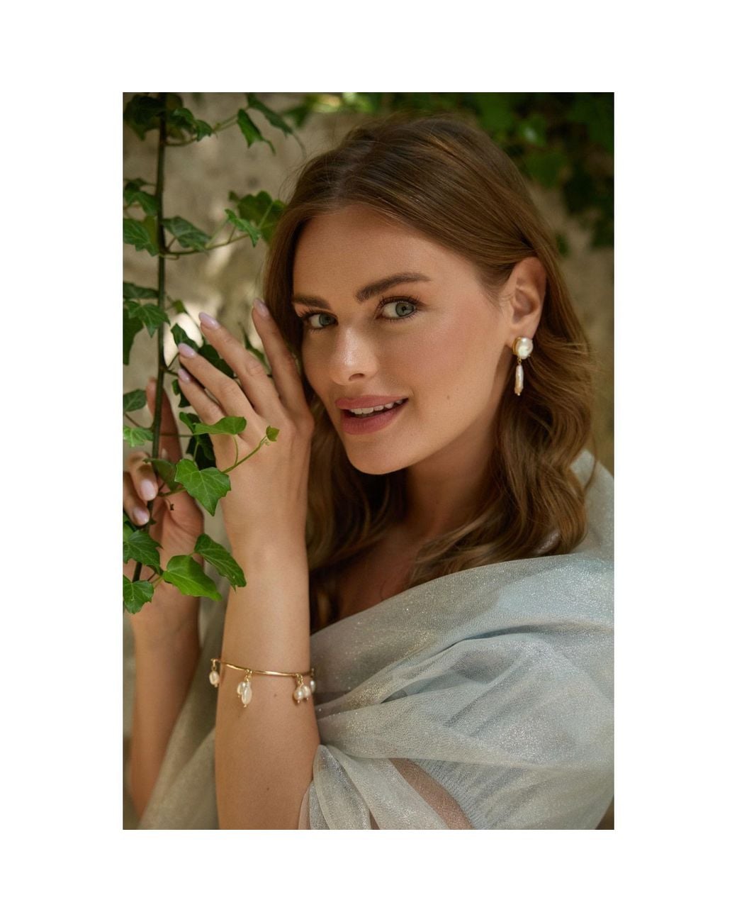 Saachi Metallic Freshwater Pearl Drop Earrings