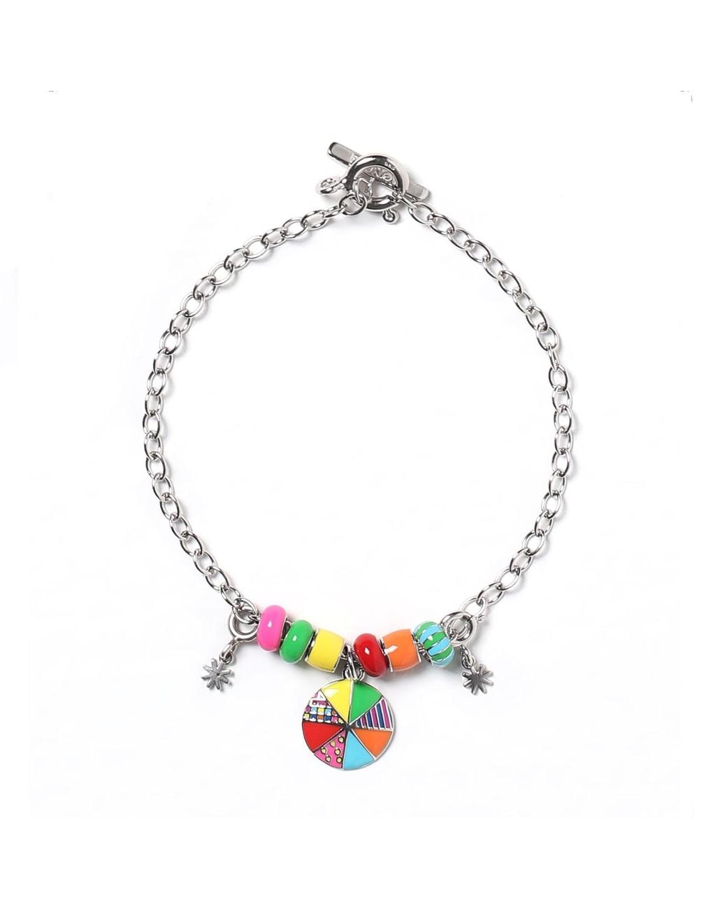 Pinnole Metallic Wheel Of Fortune Bracelet