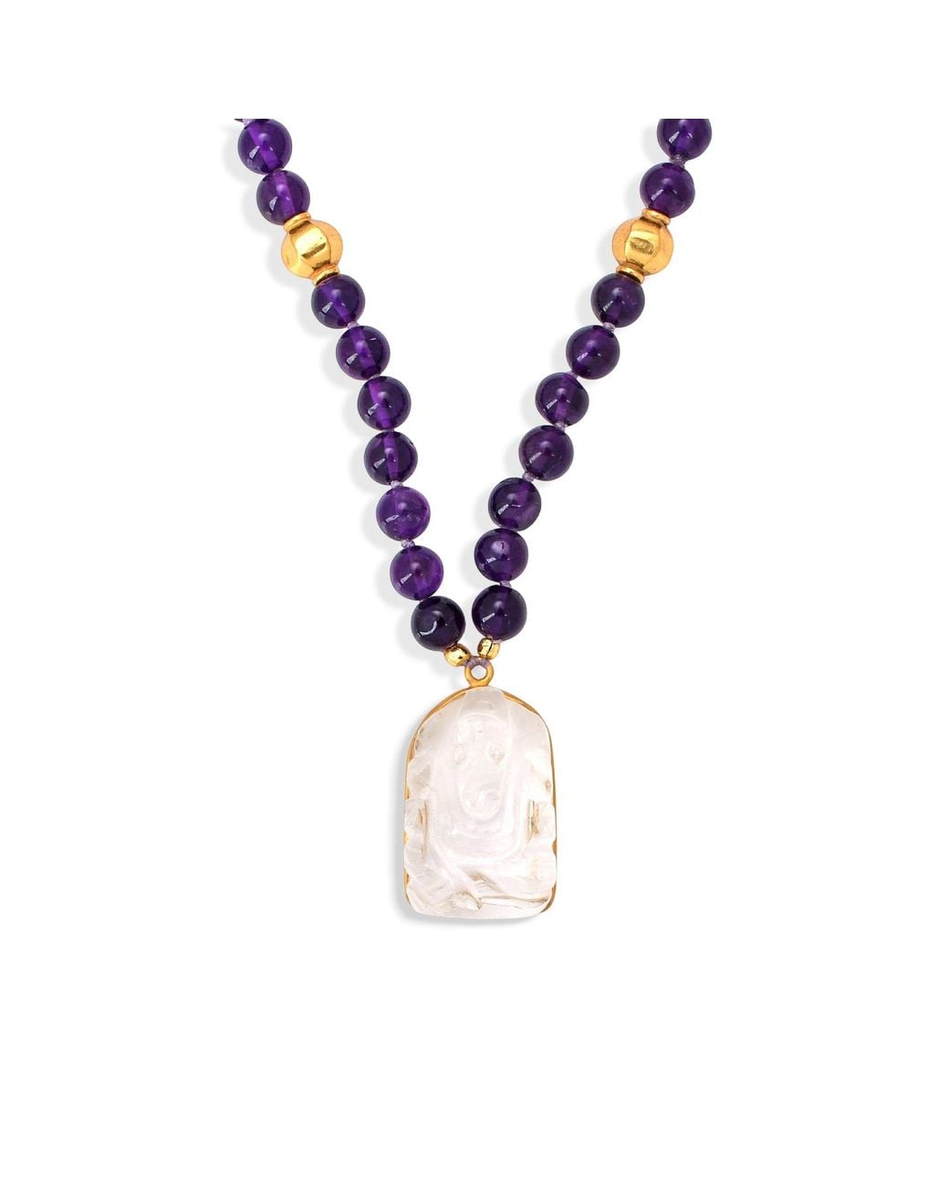 Opium Jewels Metallic Ganesha Mala Rosary Necklace