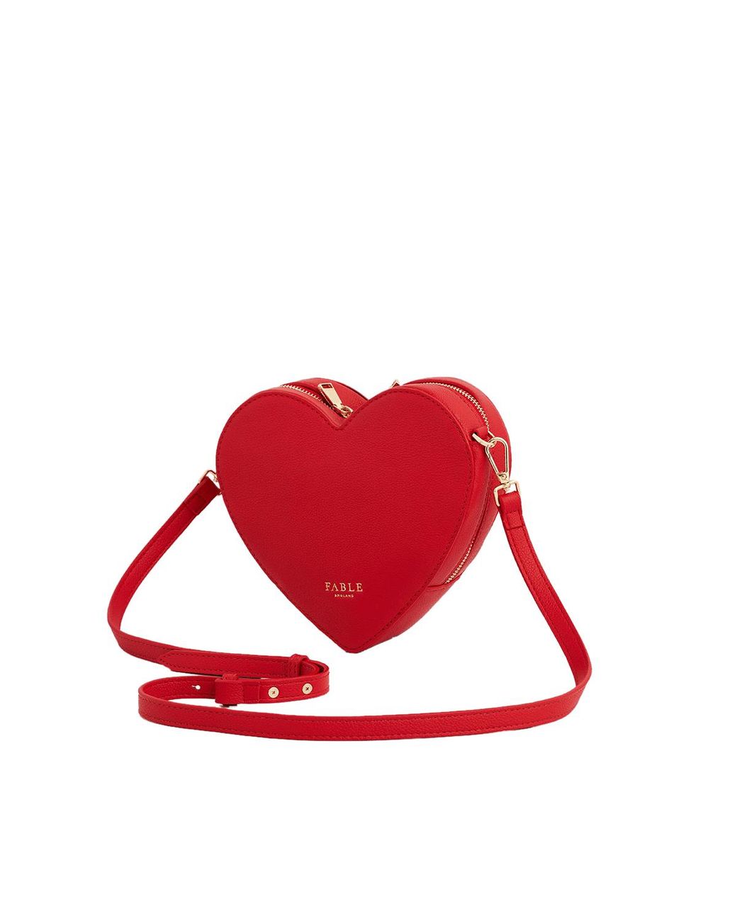 Fable England Red Penelope Heart Crossbody Bag