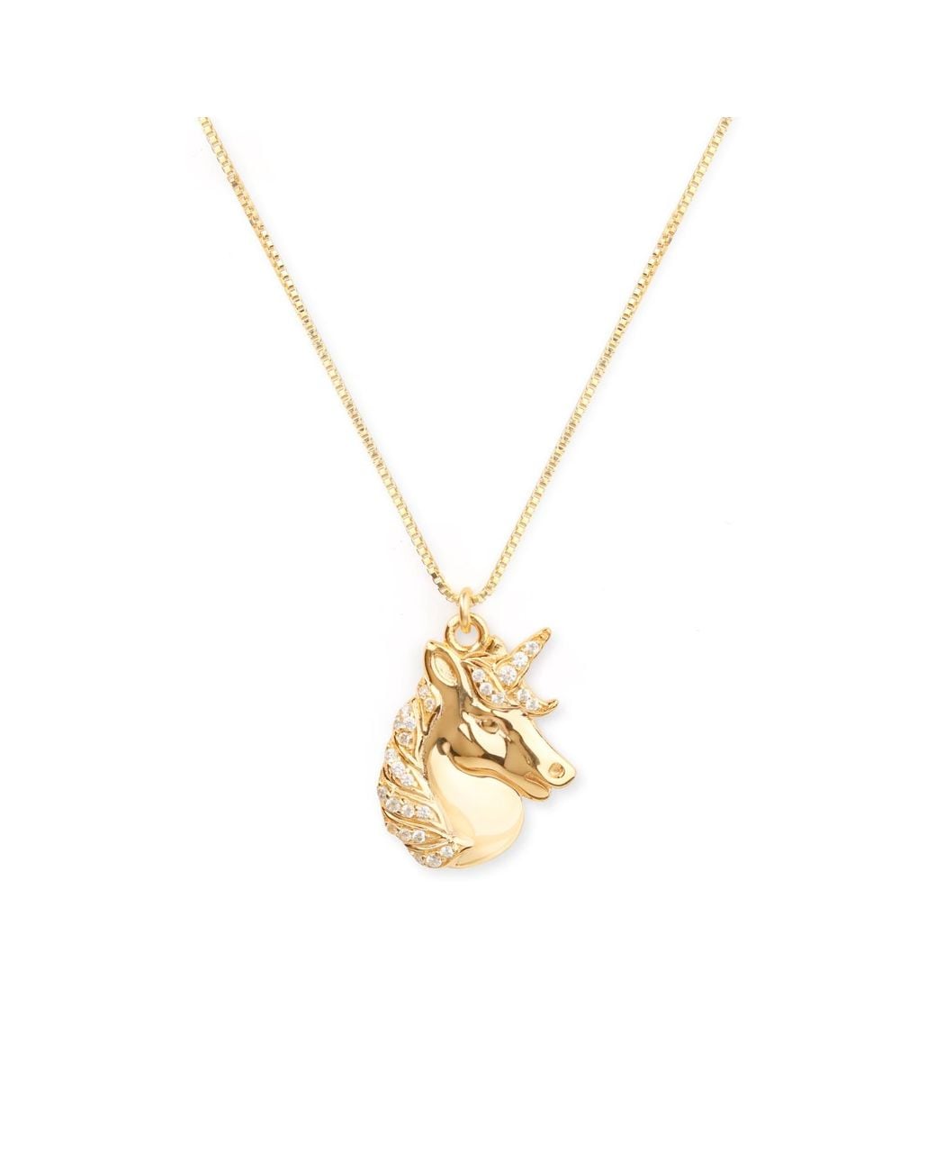Seven Saints Metallic Mystical Unicorn Necklace, Over Sterling