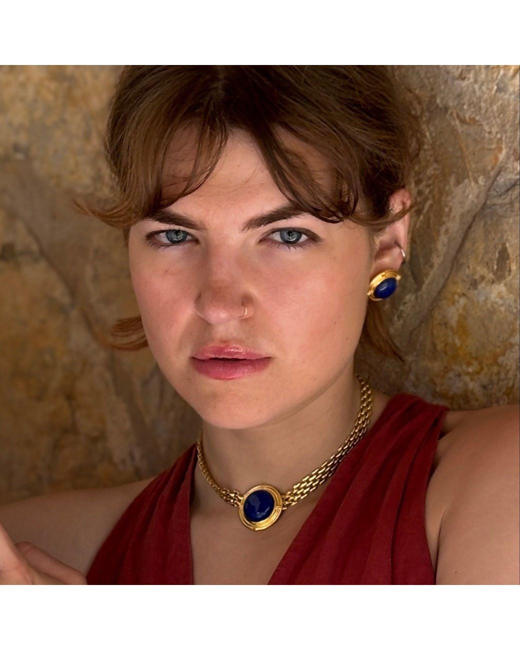 GEM BAZAAR Blue Luxe Lazuli Earrings