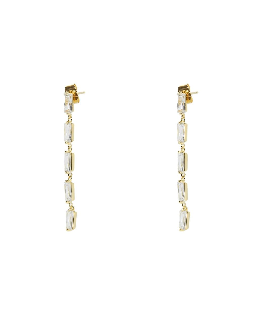 Argento Vivo White The Baguette Drop Earring
