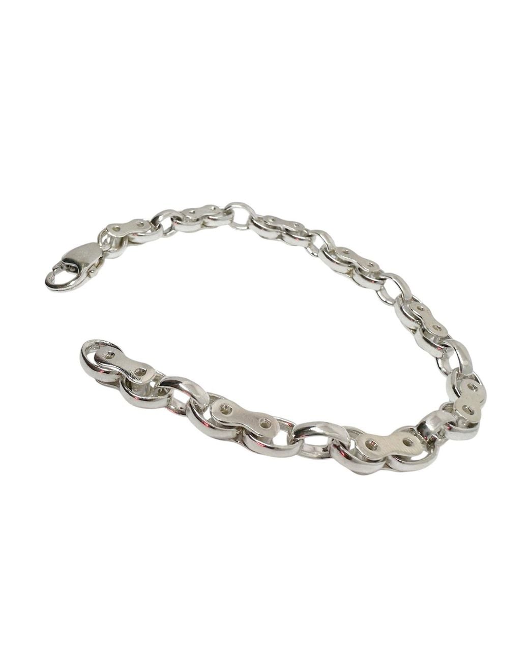 Tg-Jewellery by Tamara Gervasio Metallic Biker Link Bracelet — Hand-Carved Sterling, Lost Wax Cast for men