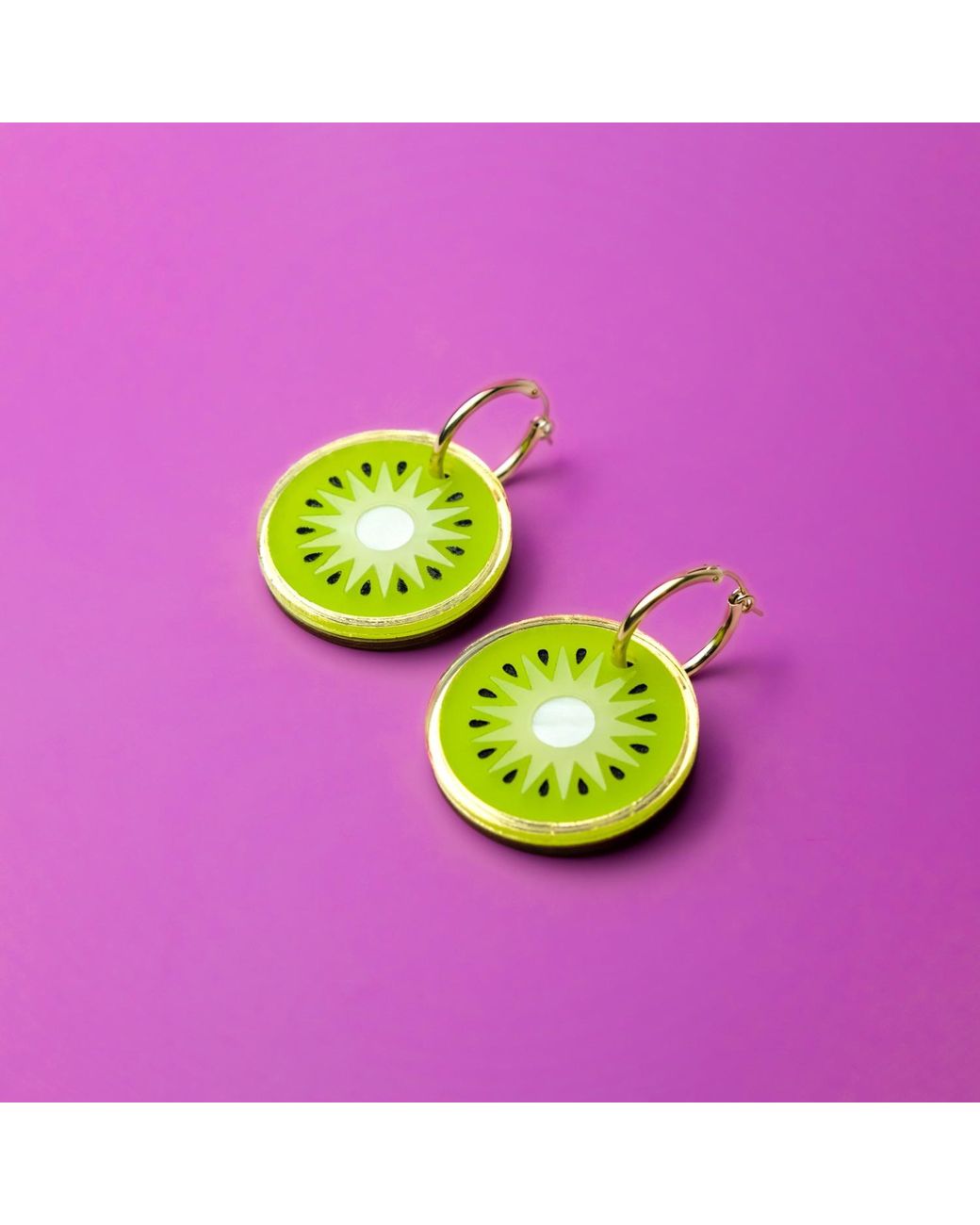 By Chavelli Green Kiwi Earrings