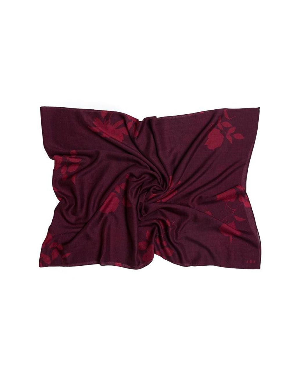 RainSisters Red Silk & Wool Scarf