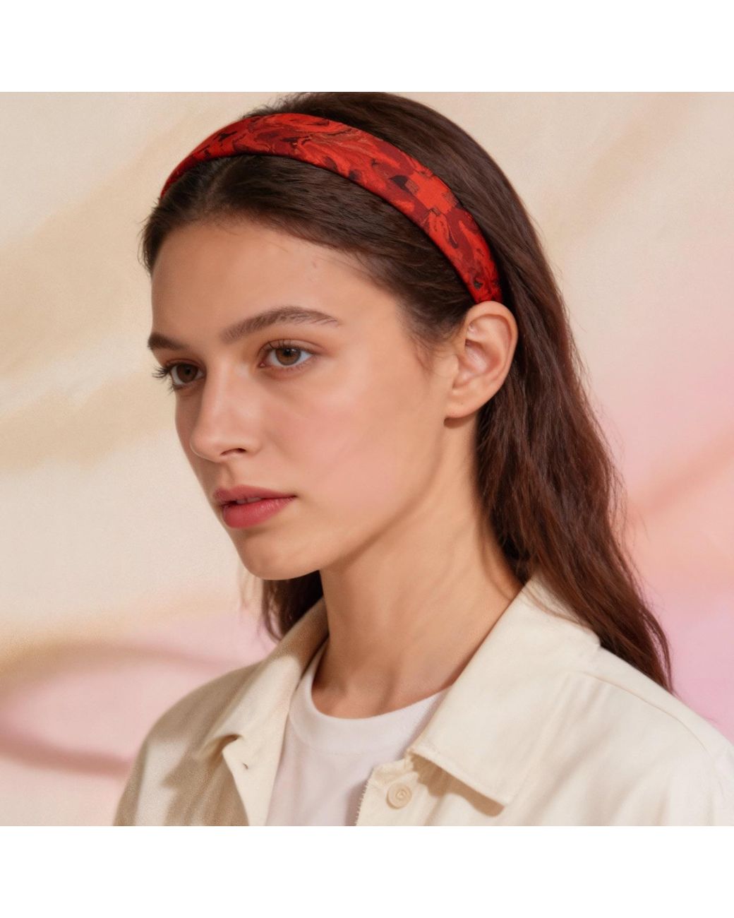 Janara Jones Red Snakes Satin Headband