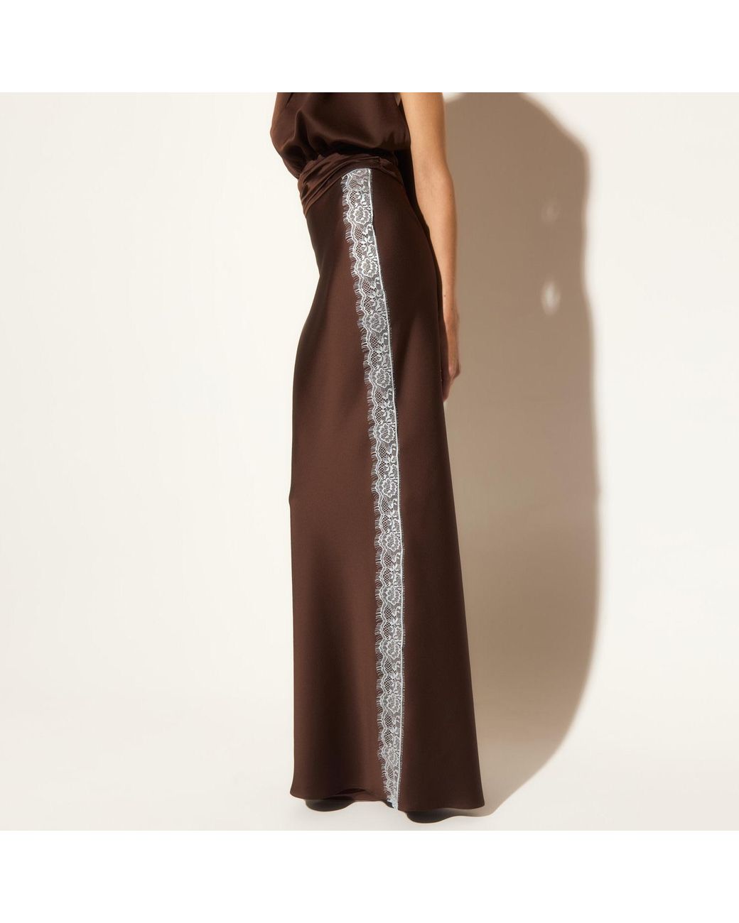 Herfetch Brown Espresso Lace Skirt