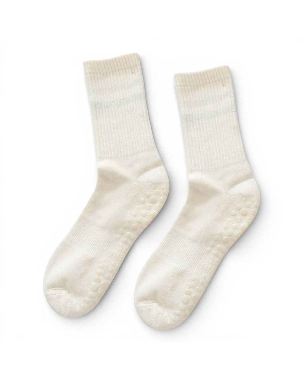 HIGH HEEL JUNGLE by KATHRYN EISMAN Natural Varsity Grip Socks