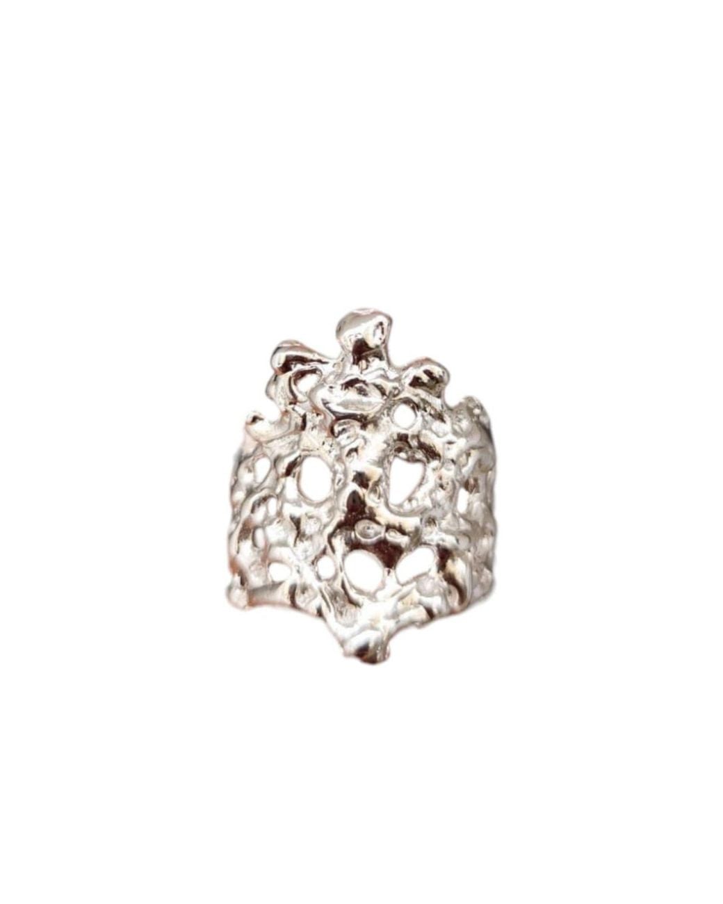 Eyeconic by Samar Ajram White Tala Chunky Ring