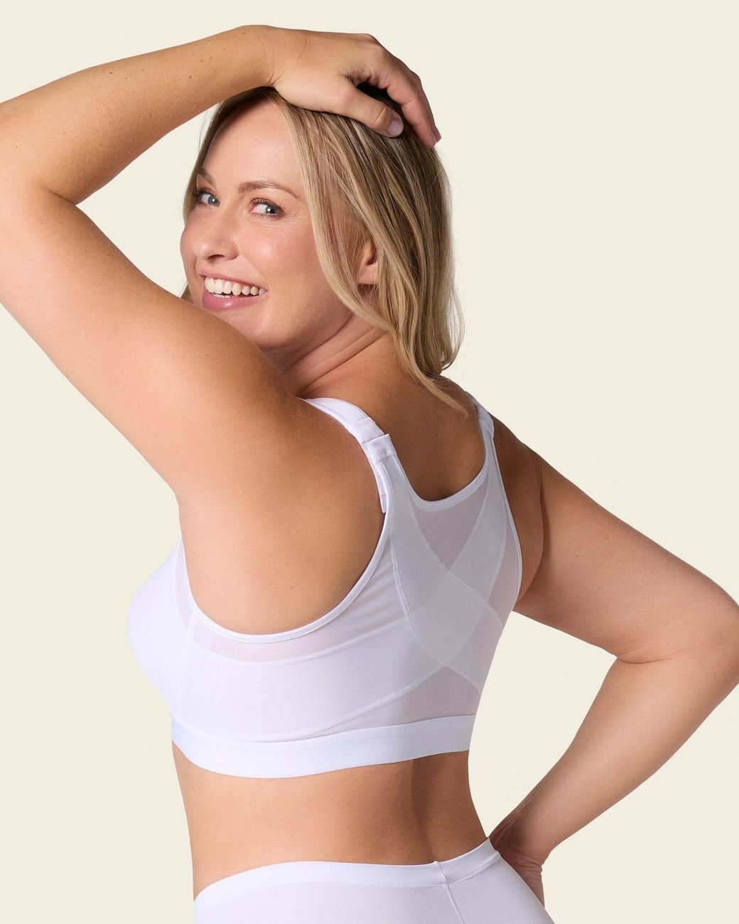 Leonisa Blue Unlined Wireless Posture Corrector Bra