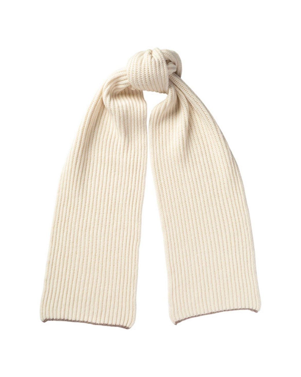 Kinalba Natural Neutrals Ladies Chunky Ribbed Cashmere Scarf