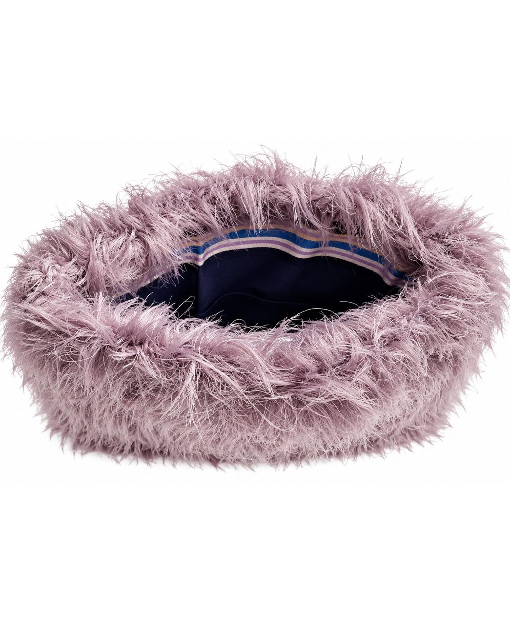 Nuvv Collection Purple Hand Made Lilac Shaggy Textured Clutch Bag