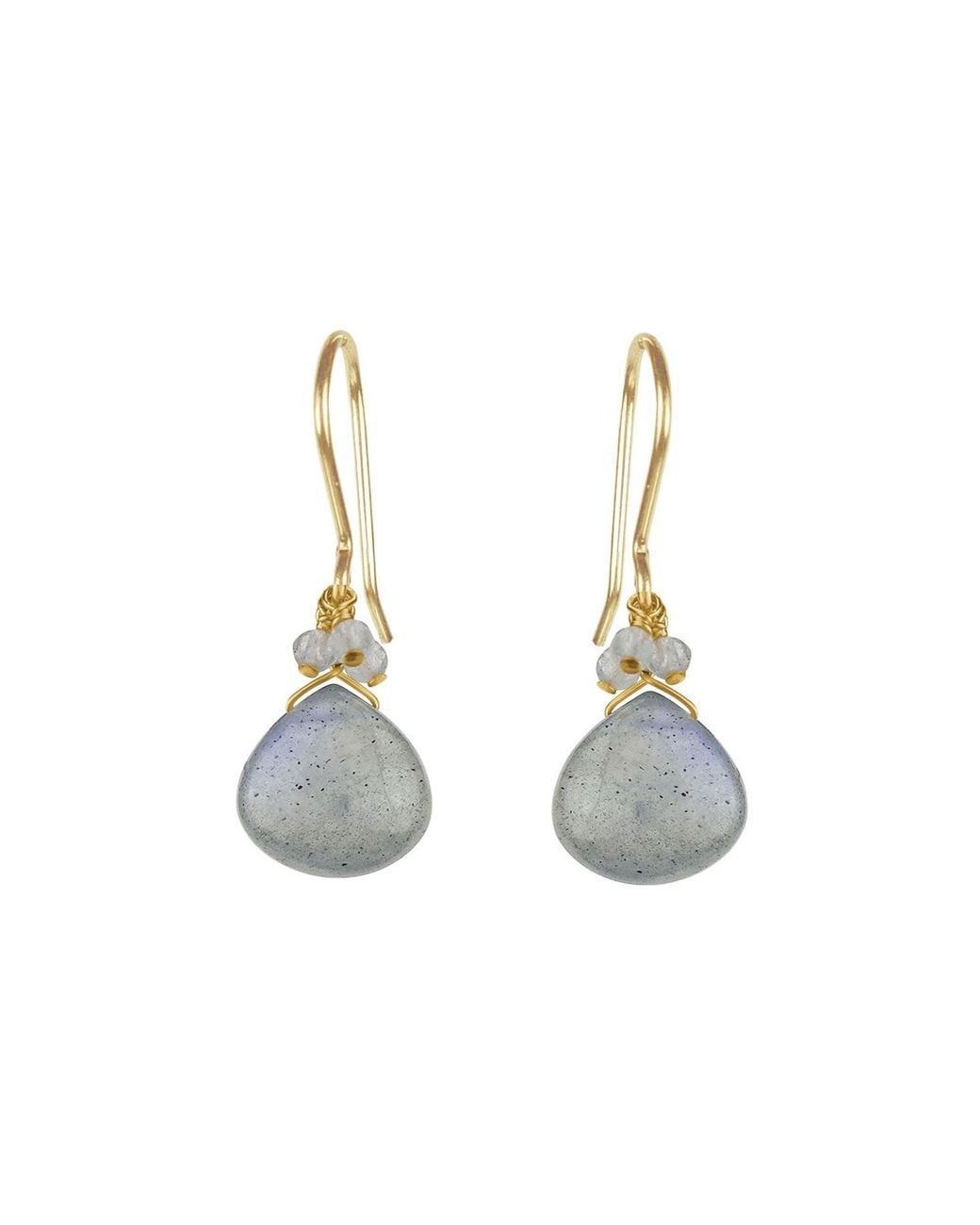 MOUNIR LONDON Blue Labradorite Cluster Drop Earrings