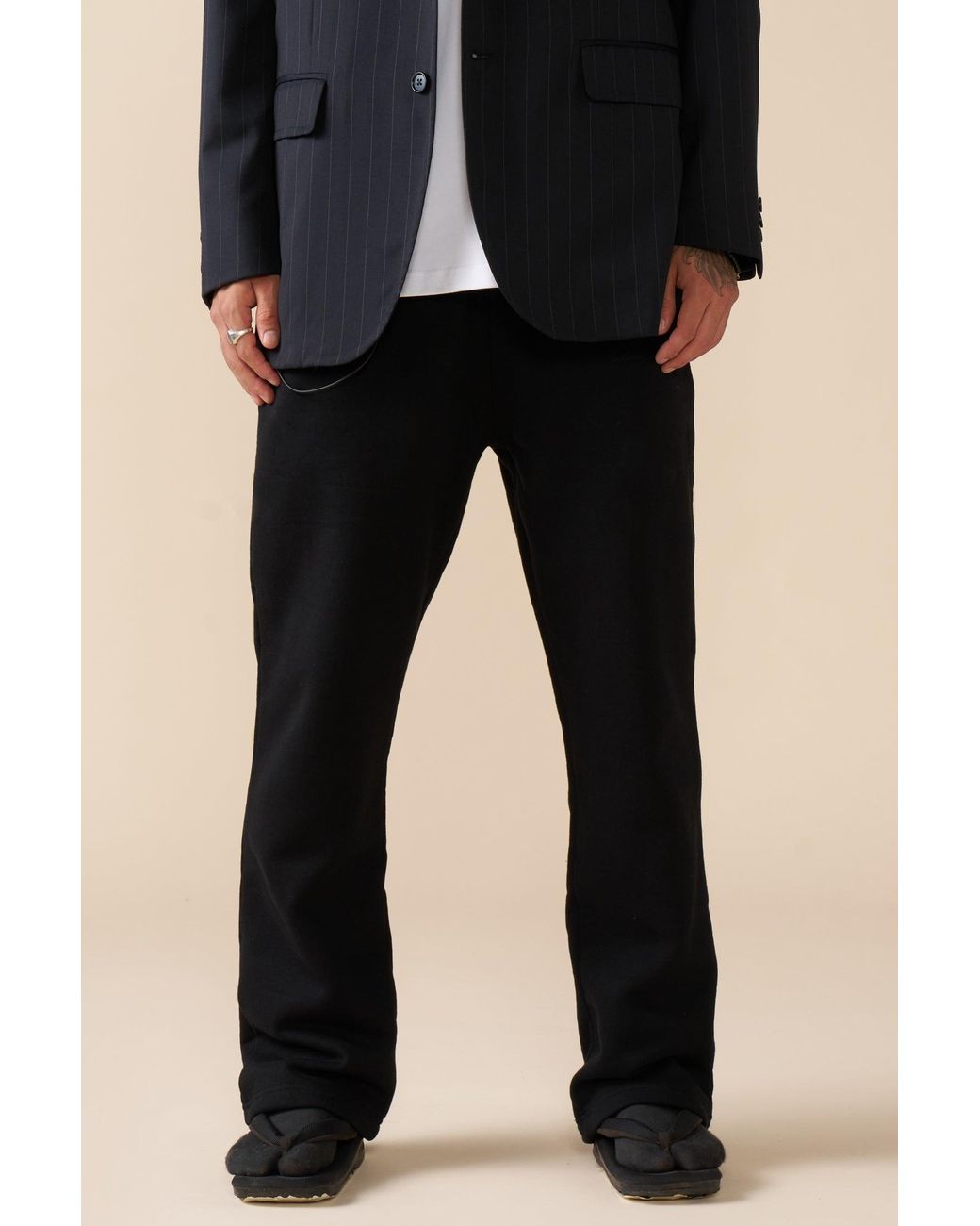 Éclectique Black Straight Leg Joggers for men
