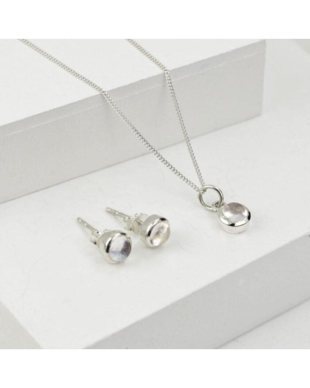 The Jewellery Store London White April Birthstone Jewellery Set With Crystal