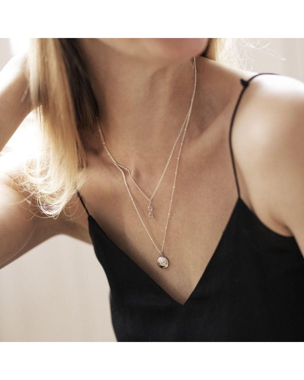 With Love Darling Metallic Infinity Necklace