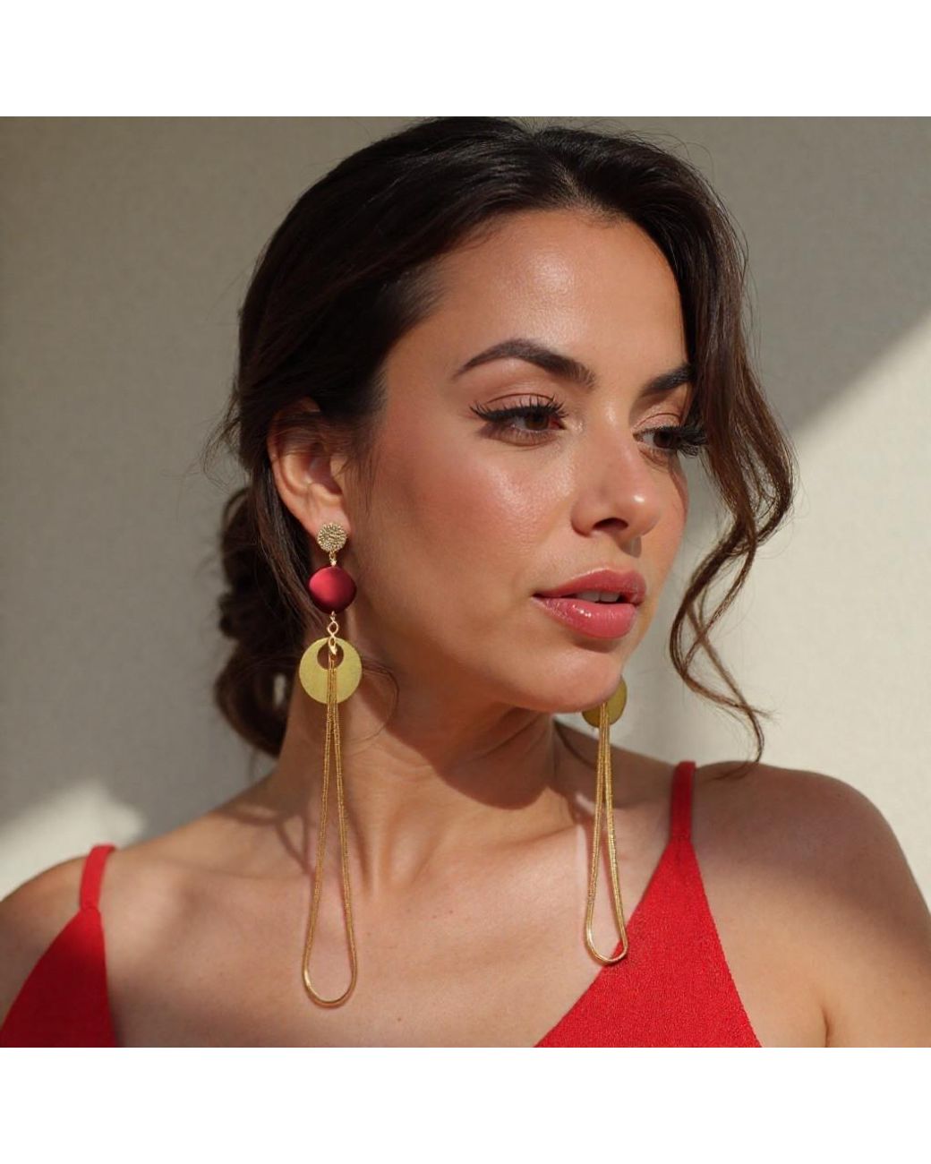 Rejected Hearts Club Multicolor Lalita Dangle Snake Chain Earrings