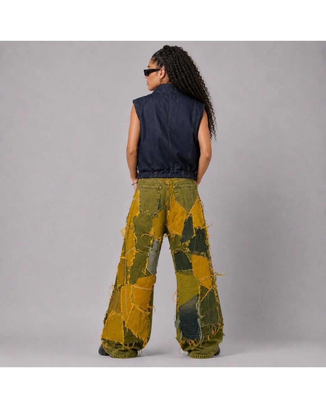 Zasta Studio Green Shred Couture Denim Jeans A New