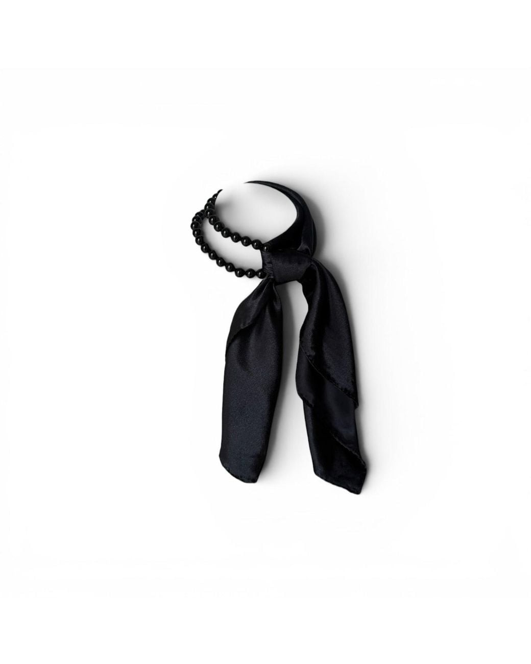A'miss Black Noir Scarf Necklace