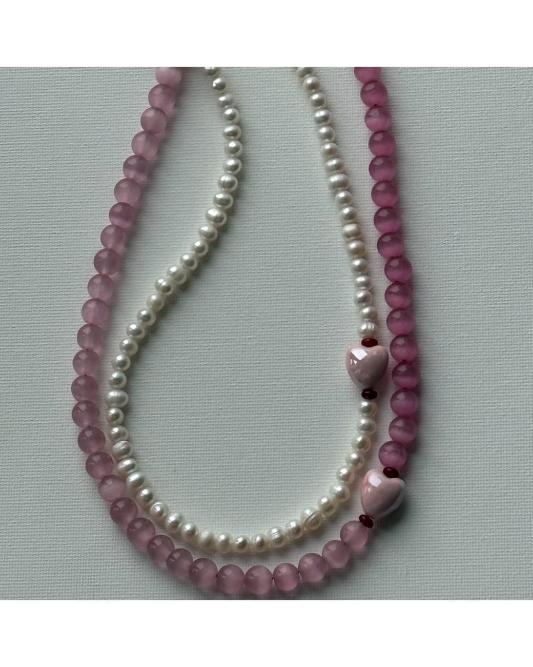 Larsuu Pink Amour Rose No. Two Necklace