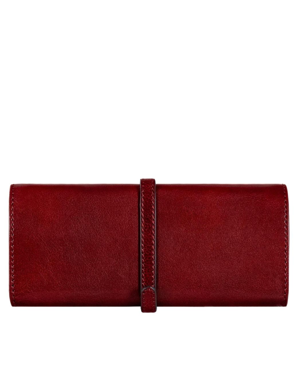 Time Resistance Red Leather Jewelry Case