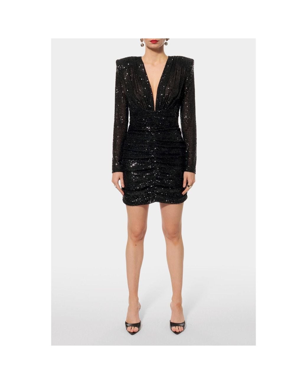 AGGI by HALEWSKI Black Jessica Sparkle Mini Sequin Dress