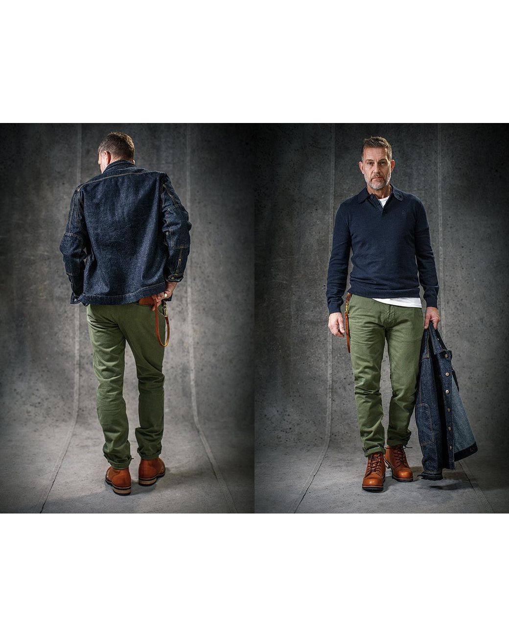 &SONS Trading Co Green Virgil Chino Army for men